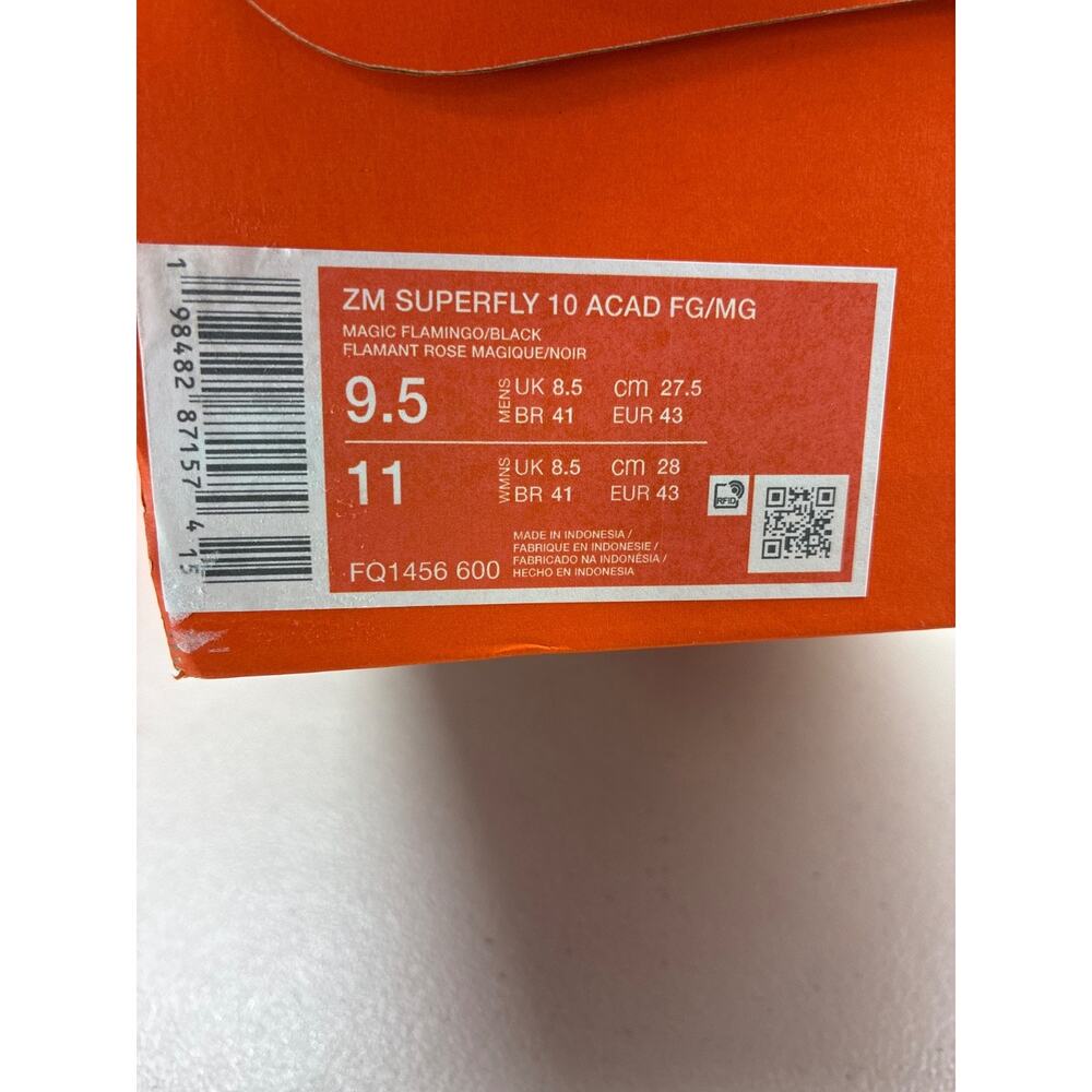 Nike Mercurial Superfly 10 Academy MG Magic Flamingo (FQ1456-600) Men's 9.5 - Picture 6 of 6